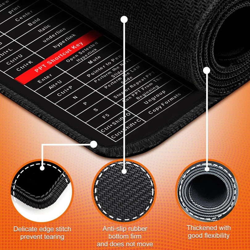 200+ Shortcut Key Pro Laptop/Computer Mouse Pad