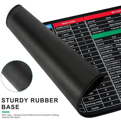 200+ Shortcut Key Pro Laptop/Computer Mouse Pad