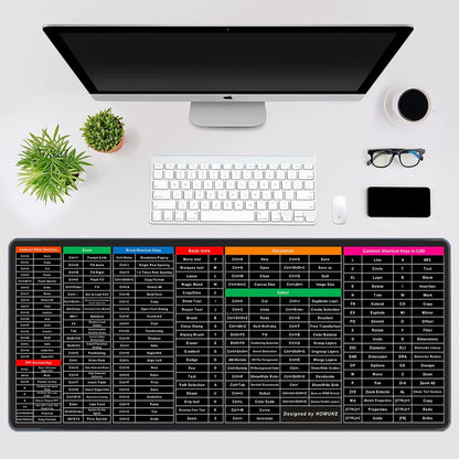 200+ Shortcut Key Pro Laptop/Computer Mouse Pad