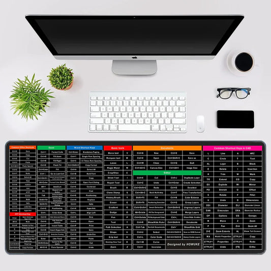 200+ Shortcut Key Pro Laptop/Computer Mouse Pad
